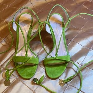 Gianvito Rossi fabulous green sandals, size 37